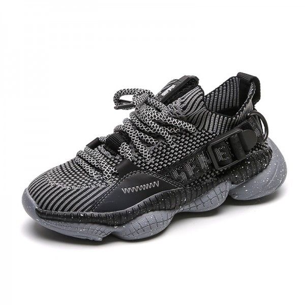 Children's shoes children's shoes autumn 2019 new breathable fly woven mesh surface fashion casual little boys' sports shoes
