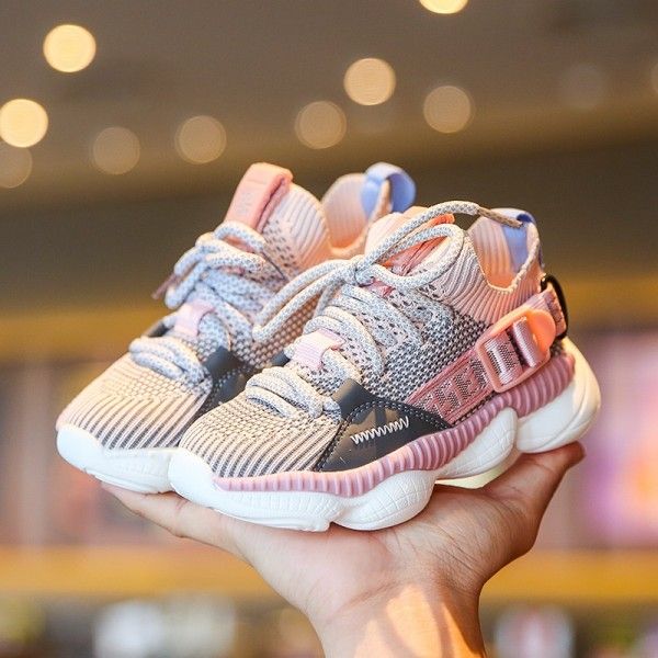 Children's shoes children's shoes autumn 2019 new breathable fly woven mesh surface fashion casual little boys' sports shoes
