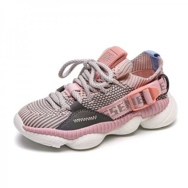 Children's shoes children's shoes autumn 2019 new breathable fly woven mesh surface fashion casual little boys' sports shoes
