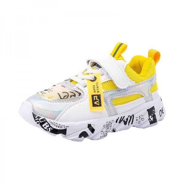 Children's sports shoes boys' shoes 2020 new autumn style mesh breathable girls' primary school casual shoes fashion trend
