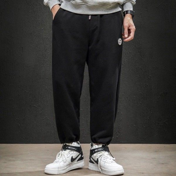 Lianxu men's wear  2020 new large size Wei pants men's fashion badge decoration spring and summer handsome corset men's sports pants
