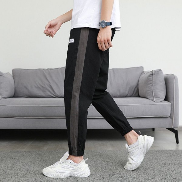 Pants men's autumn and winter new products fashion versatile loose trend sports pants youth Plush thickened leisure pants