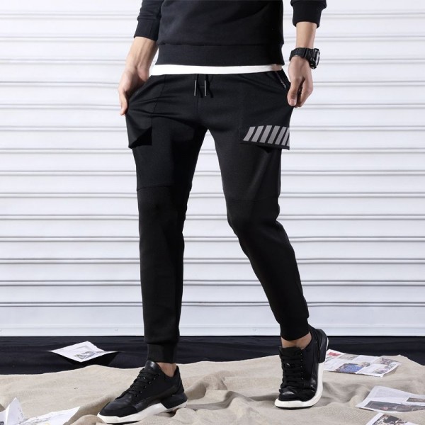 Spring and autumn new stall men's small foot sports casual pants for male students