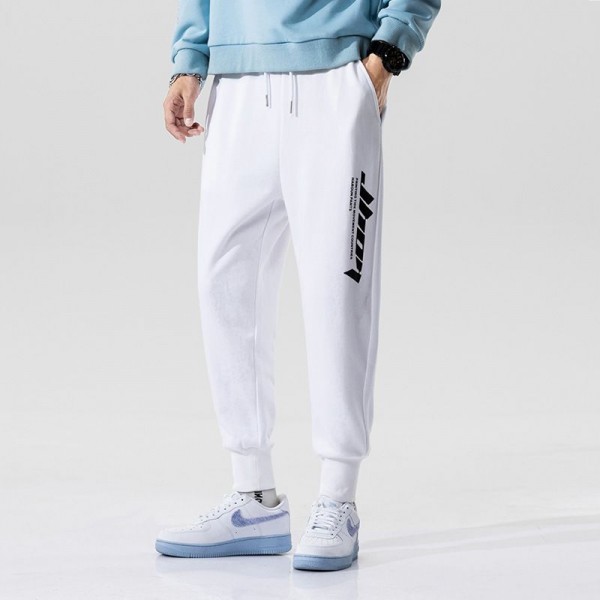 Men's casual sports pants printed running large fall 2020 new trend pants men's Long Pants Capris 