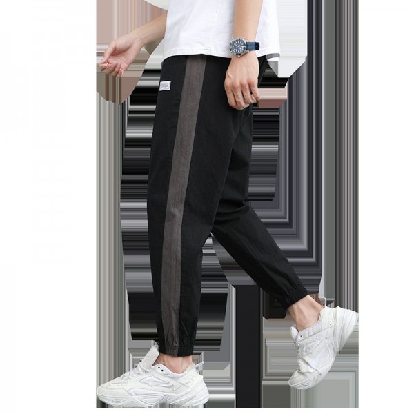 Pants men's autumn and winter new products fashion versatile loose trend sports pants youth Plush thickened leisure pants