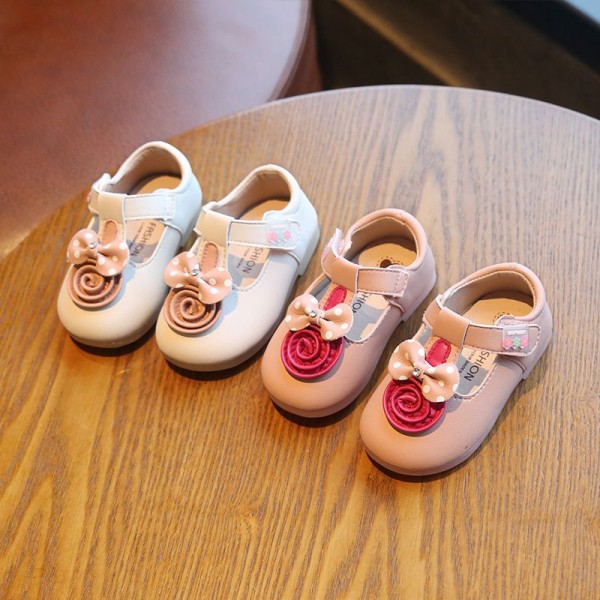 Baby soft soled walking shoes spring and autumn 2020 new girl princess shoes 1-2-3 years old non slip soft soled single shoes