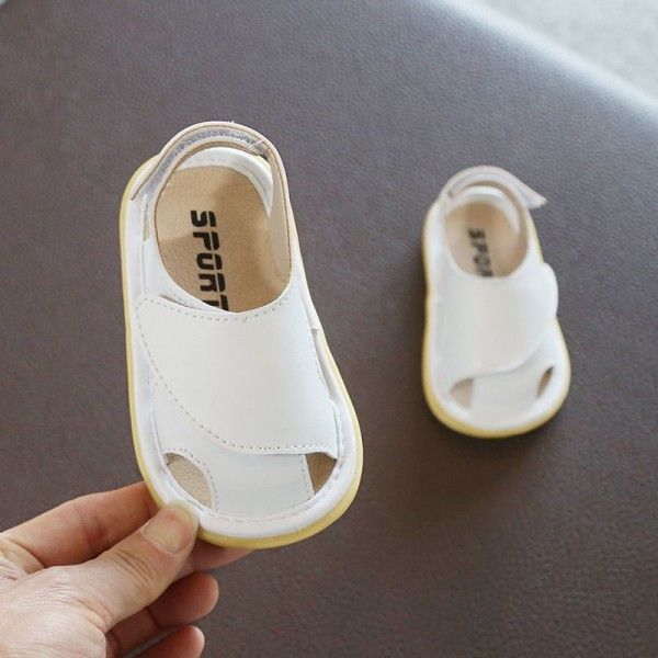 Children's sandals 2020 summer new Baotou men's and women's baby soft soled walking shoes non slip baby shoes 1-3 years old 