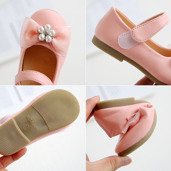 Bowknot girl's shoes princess shoes spring and summer 2020 Doudou shoes Soft Sole Baby Shoes Korean single shoes