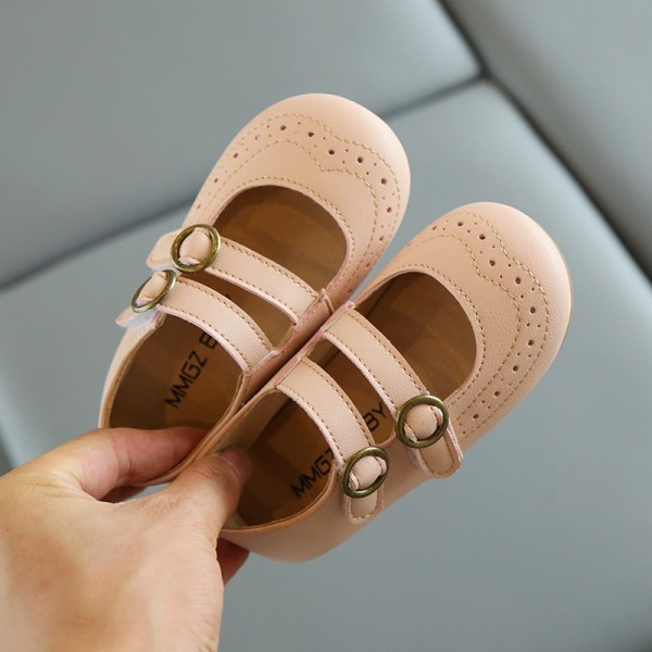 Children's shoes spring and summer new soft soled lovely princess shoes round head Velcro breathable single shoes for boys and girls