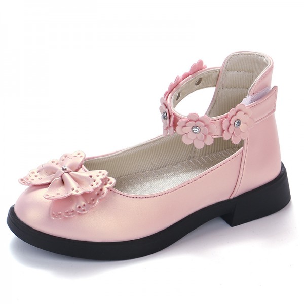 Children's shoes autumn 2020 new children's shoes Korean fashion girl's single shoes bow princess shoes