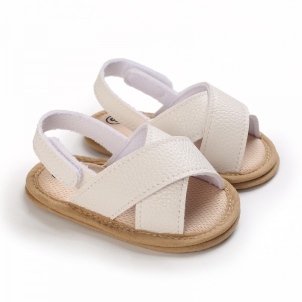 Baby shoes summer 0-1 year old male and female baby sandals soft soled Pu casual walking shoes 