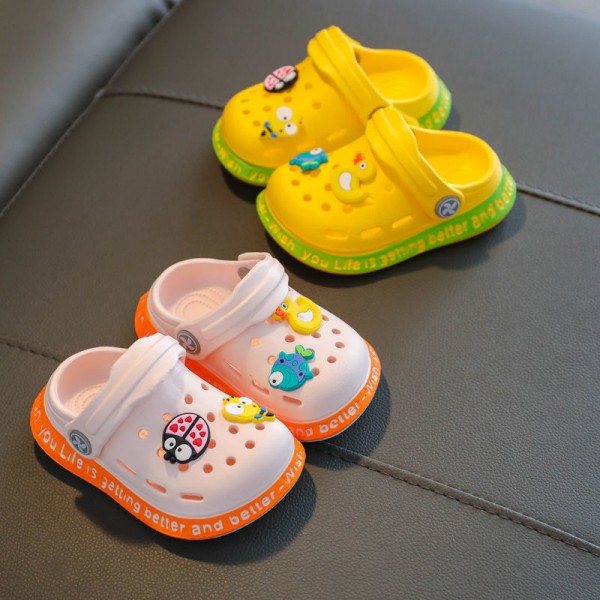 Children's slippers summer girl lovely princess indoor soft bottom non slip boys' baby household Baotou sandals 