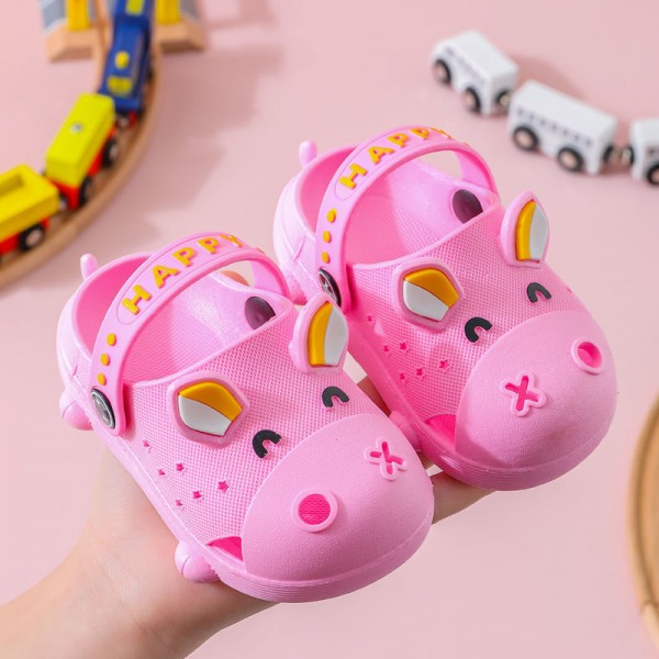 Children's slippers summer girl lovely princess indoor soft bottom non slip boys' baby household Baotou sandals 