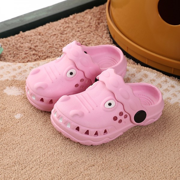 Children's slippers baby hole shoes new anti slip soft sole EVA male and female children wear Baotou indoor cool slippers 