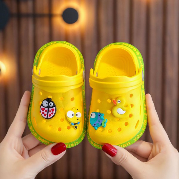 Children's slippers summer girl lovely princess indoor soft bottom non slip boys' baby household Baotou sandals 