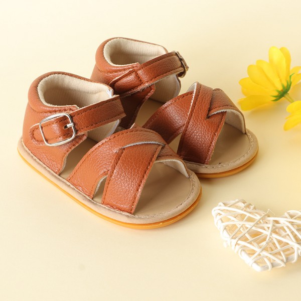 Cross border hot summer baby sandals breathable soft rubber soled walking shoes baby shoes baby shoes directly supplied by manufacturers 